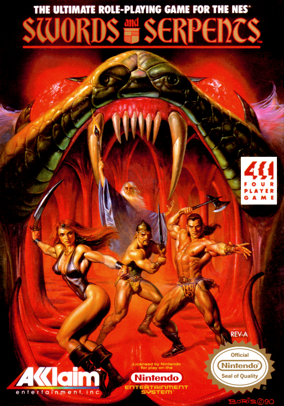 Swords And Serpents (Usa) Nes Print Poster