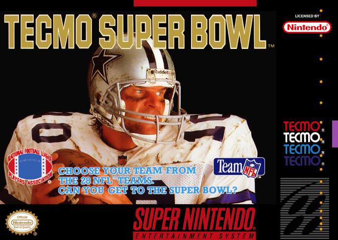 Tecmo Super Bowl (Usa) Snes Print Poster