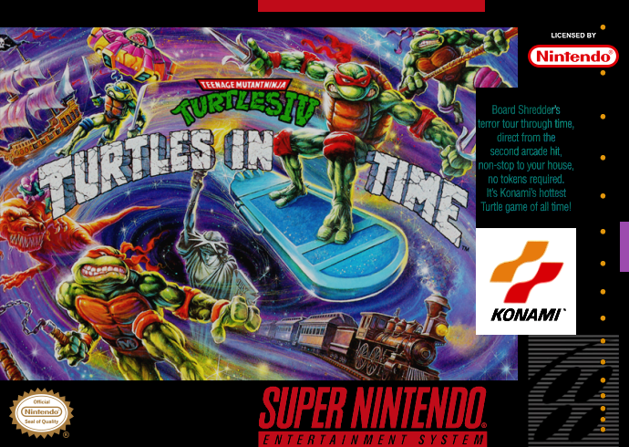 Teenage Mutant Ninja Turtles Iv Turtles In Time (Usa) Snes Print Poster