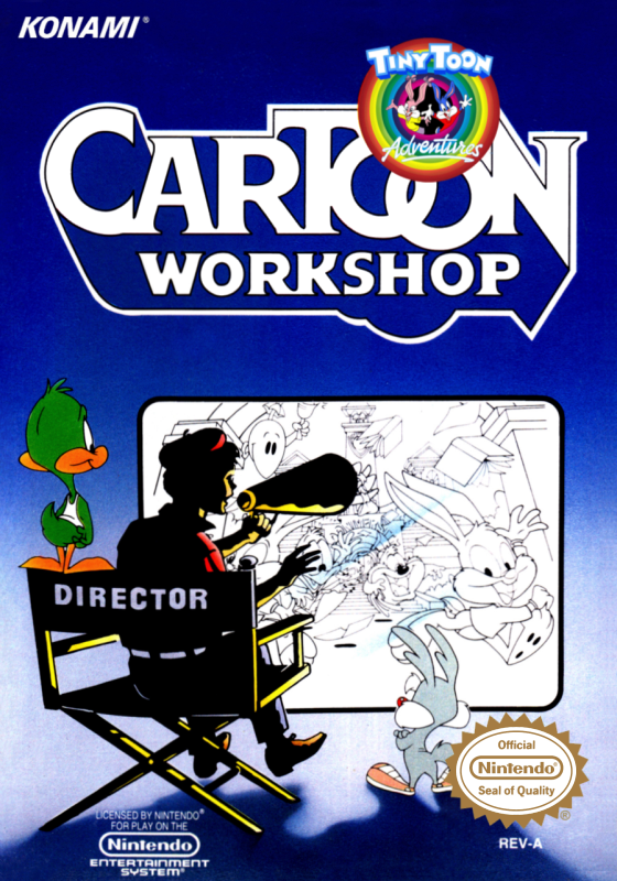 Tiny Toon Adventures Cartoon Workshop (Usa) Nes Print Poster