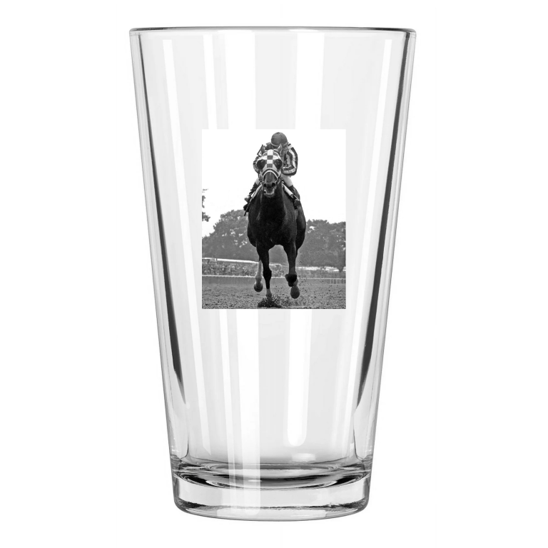 Triple Crown Secretariat Ron Turcotte Belmont Stakes Pint Beer Drinking Glass