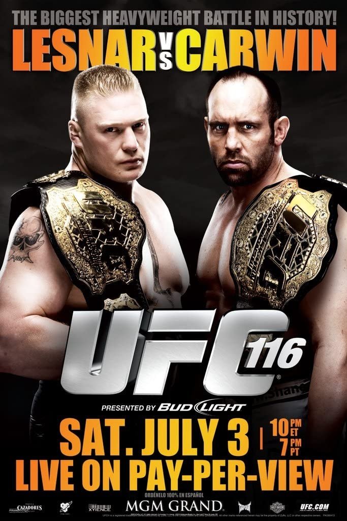 UFC 116 Lesnar Vs. Carwin Poster Print