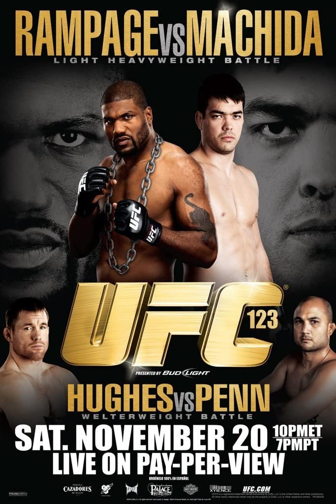 UFC 123 Rampage Vs. Machida Poster Print