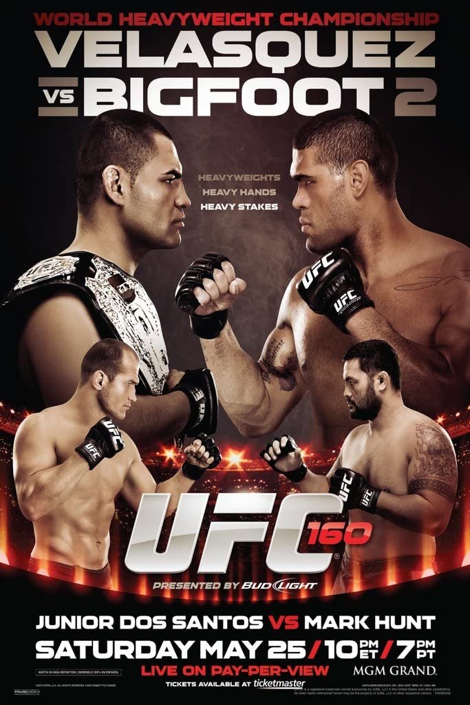 UFC 160 Velasquez Vs Bigfoot 2 Poster Print