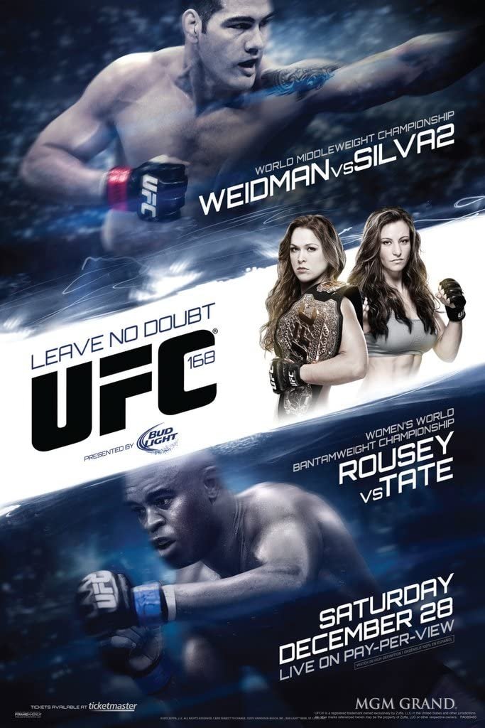 UFC 168 Weidman Vs. Silva 2 Poster Print