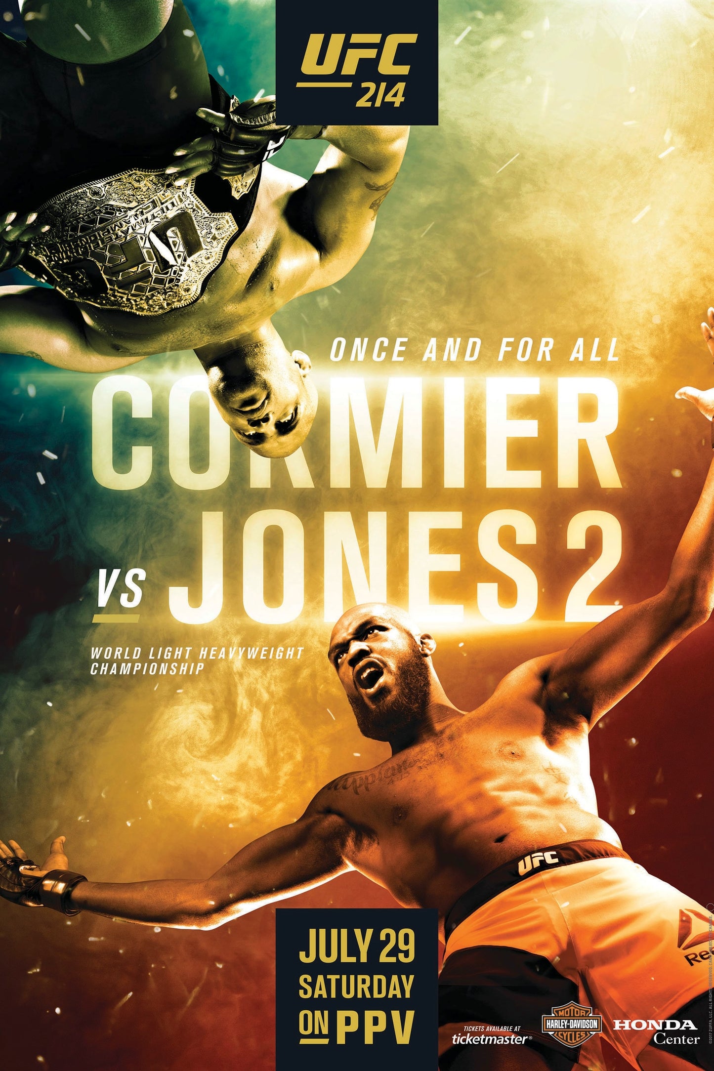 UFC 214 Cormier Vs. Jones 2 Poster Print