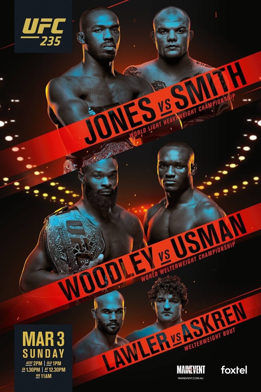 UFC 235 Jones Vs. Smith Poster Print