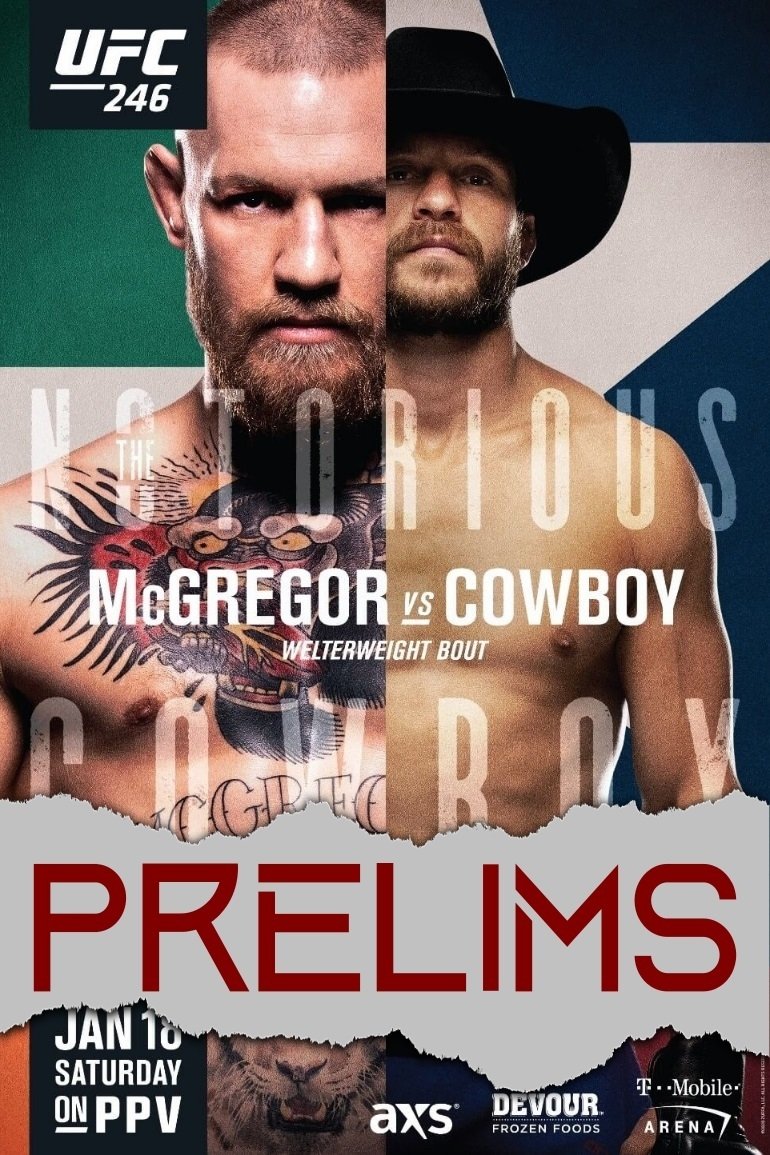 UFC 246 Mcgregor Vs. Cowboy Prelims Poster Print