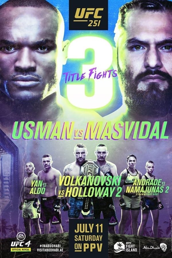UFC 251 Usman Vs. Masvidal Prelims Poster Print