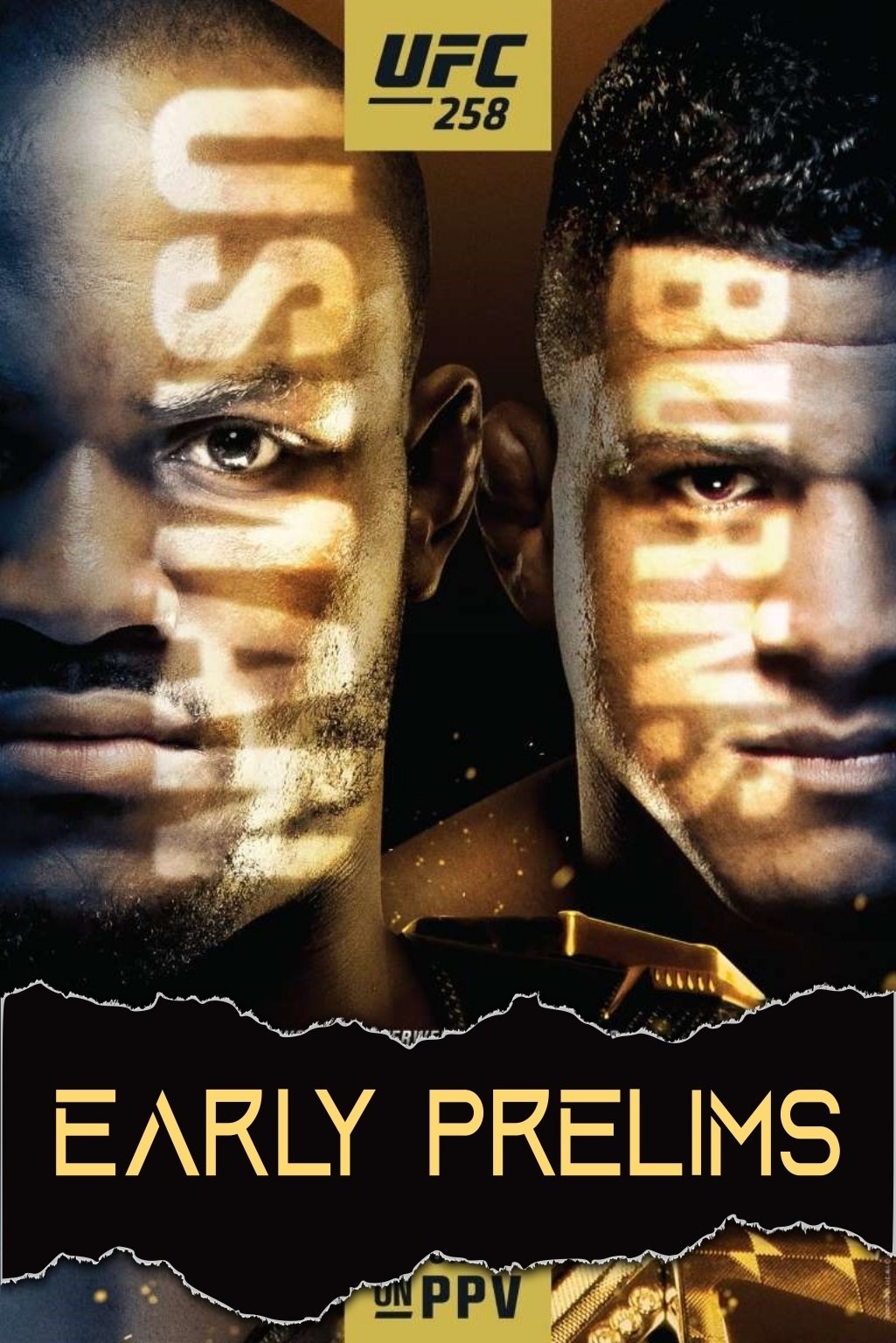 UFC 258 Usman Vs. Burns Early Prelims Poster Print