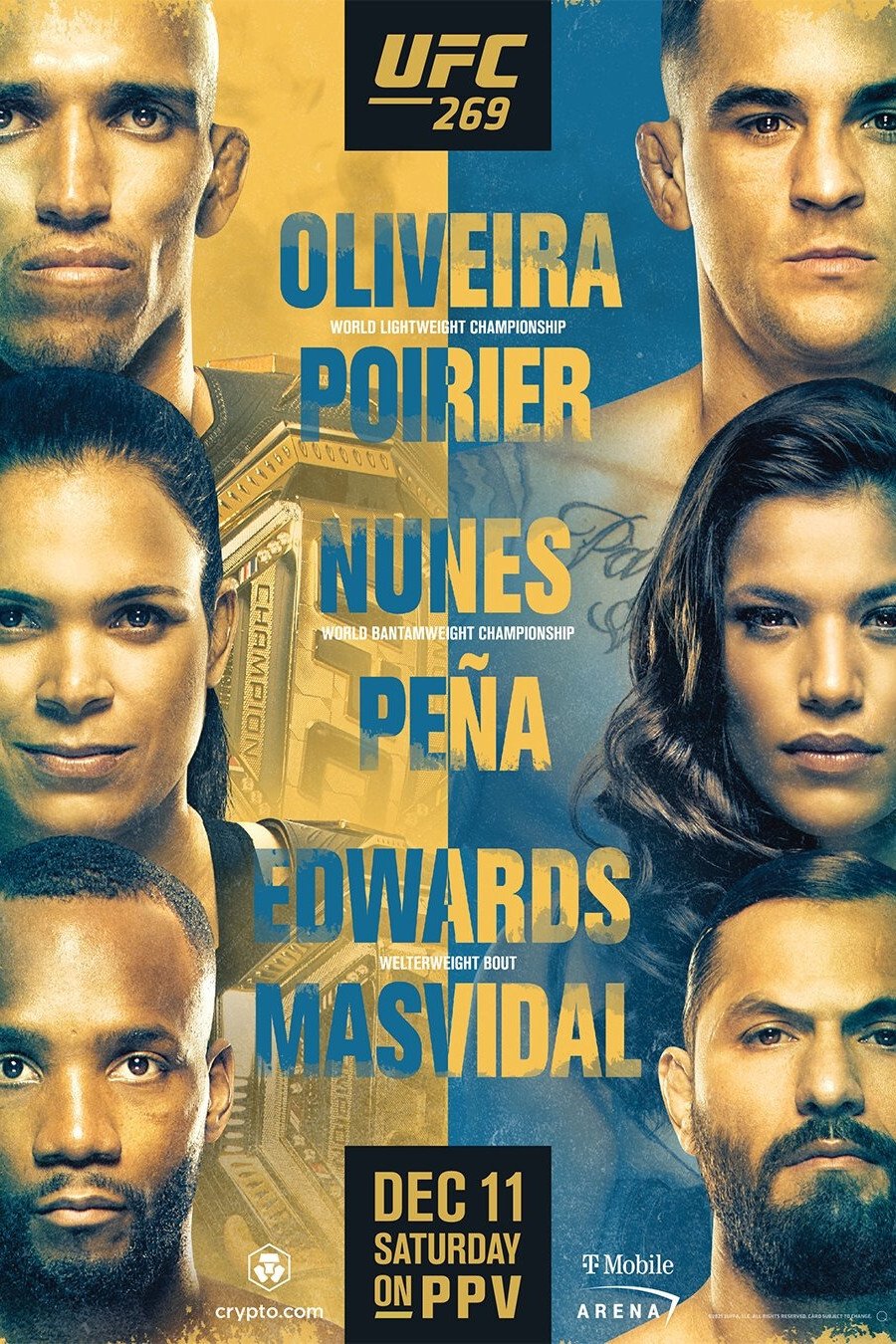UFC 269 Oliveira Vs. Poirier Poster Print