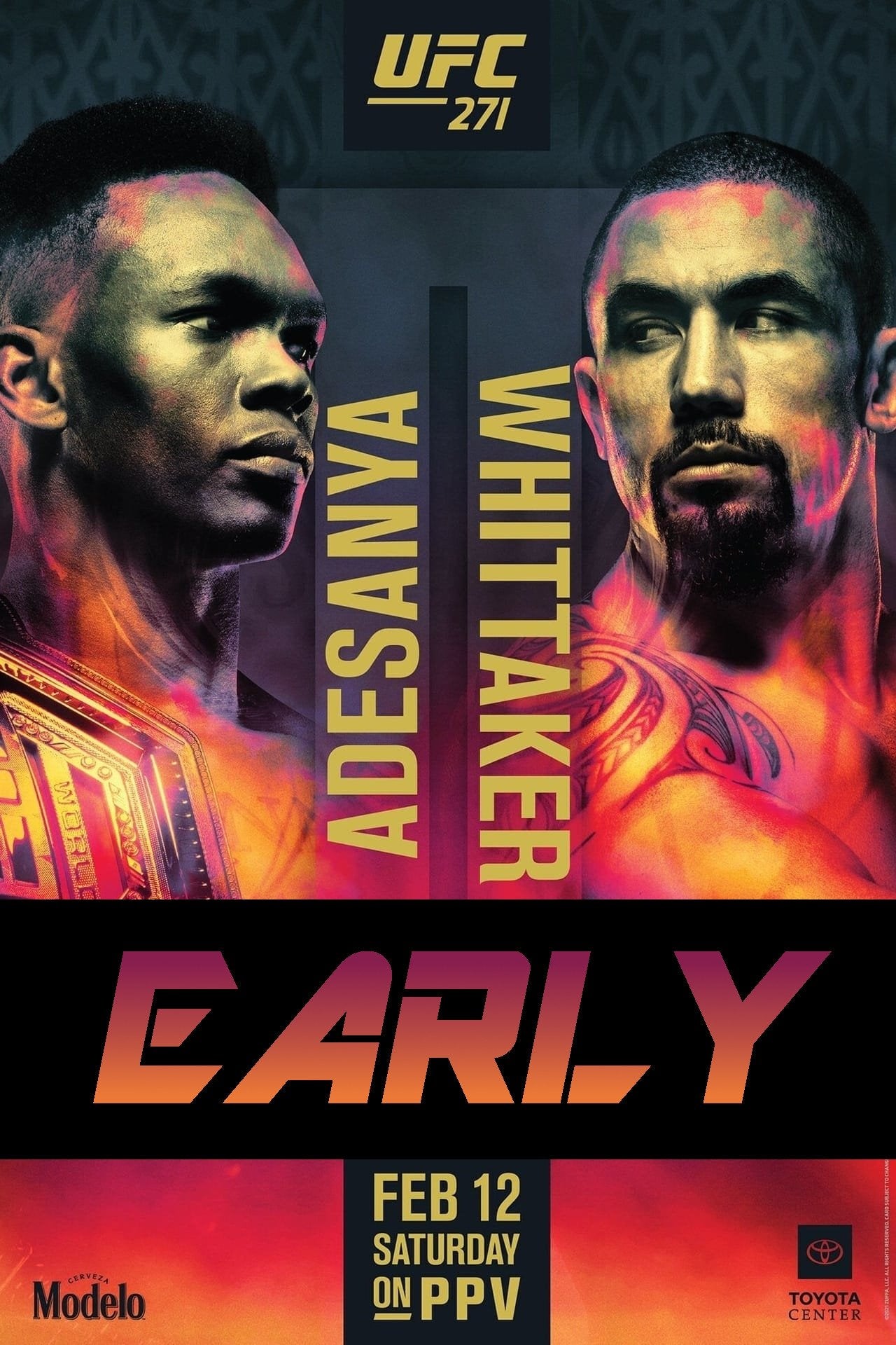 UFC 271 Adesanya Vs. Whittaker 2 Early Prelims Poster Print