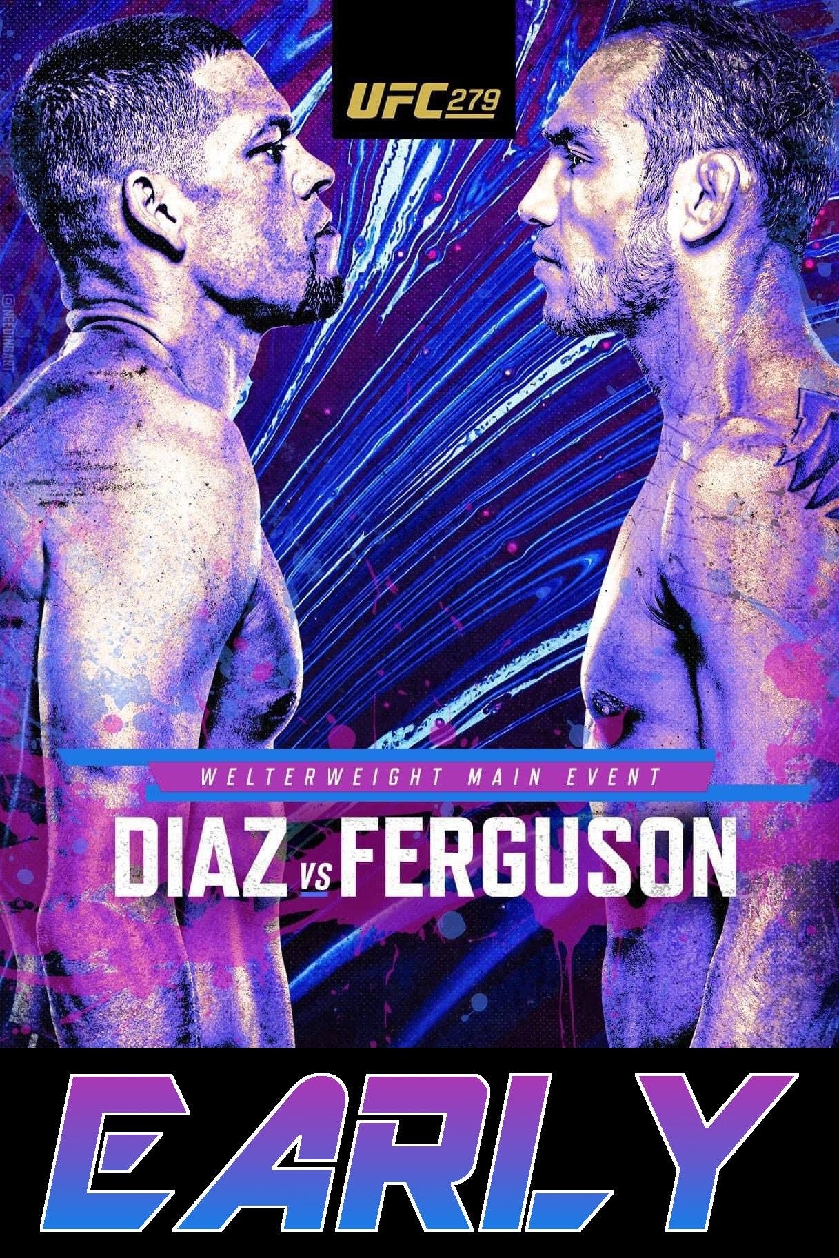 UFC 279 Diaz Vs Ferguson Early Prelims Poster Print