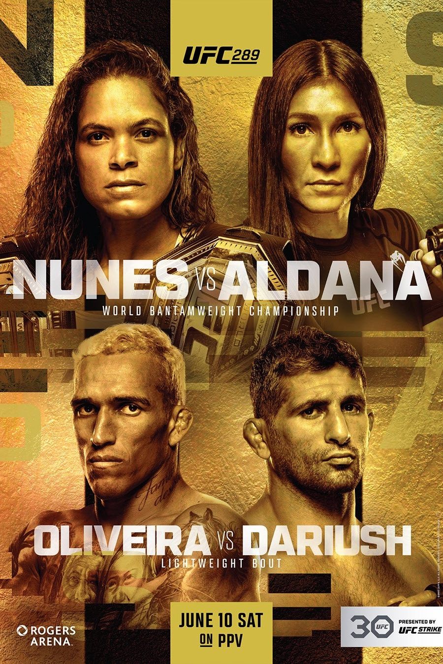 UFC 289 Nunes Vs. Aldana Poster Print
