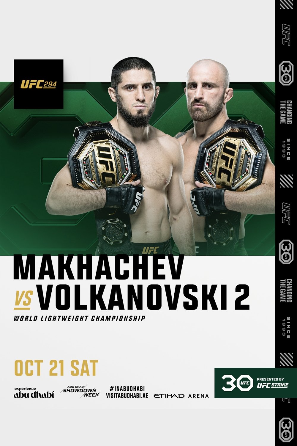 UFC 294 Makhachev Vs. Volkanovski 2 Poster Print