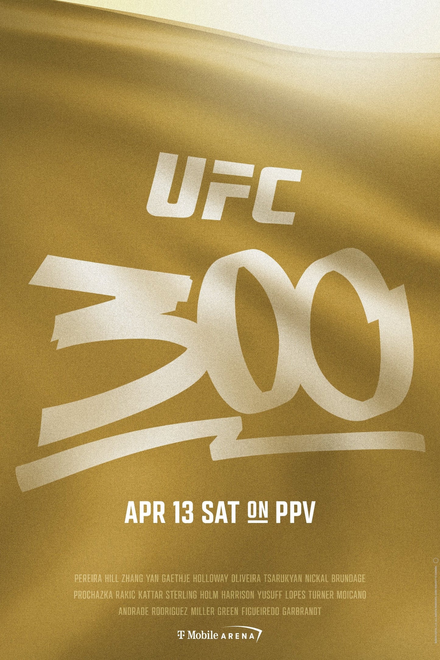 UFC 300 Pereira Vs. Hill Poster Print