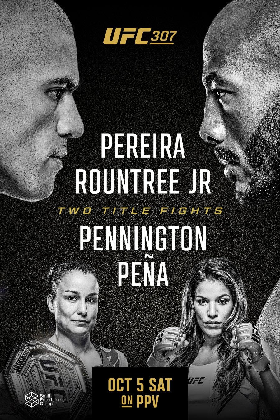 UFC 307 Pereira Vs. Rountree Jr. Poster Print