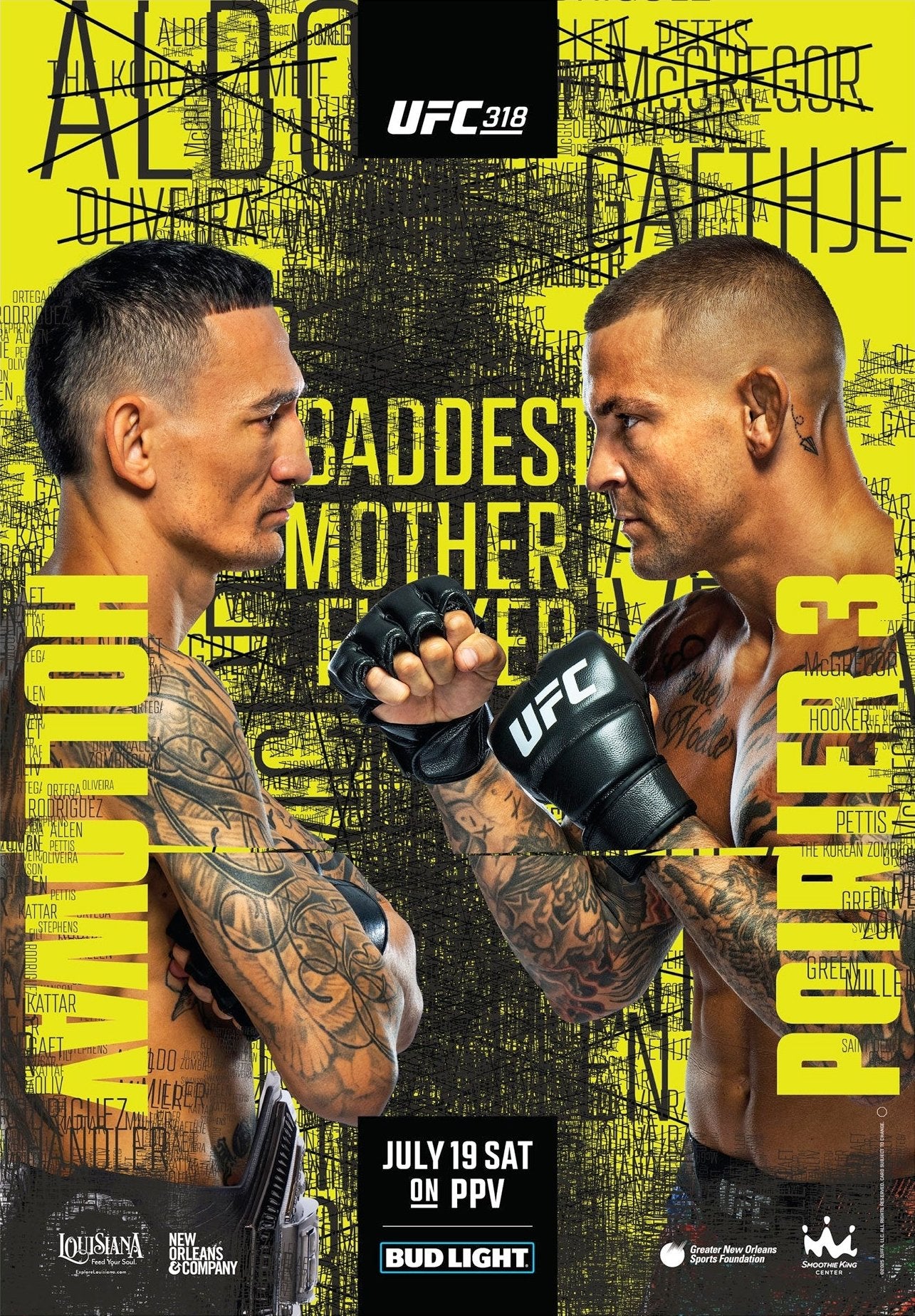UFC 318 Holloway Vs. Poirier 3 Poster Print