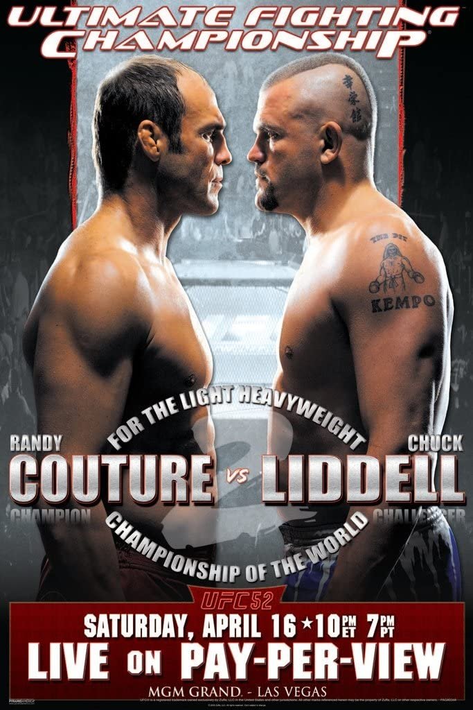 UFC 52 Couture Vs. Liddell 2 Poster Print