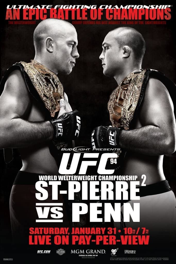 UFC 94 St Pierre Vs. Penn 2 Poster Print
