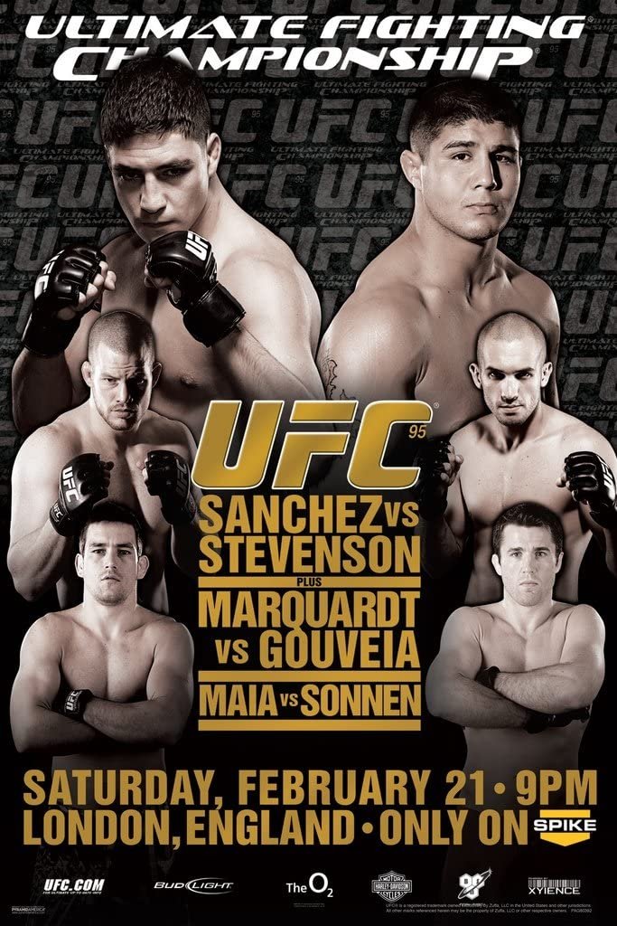 UFC 95 Sanchez Vs Stevenson Poster Print