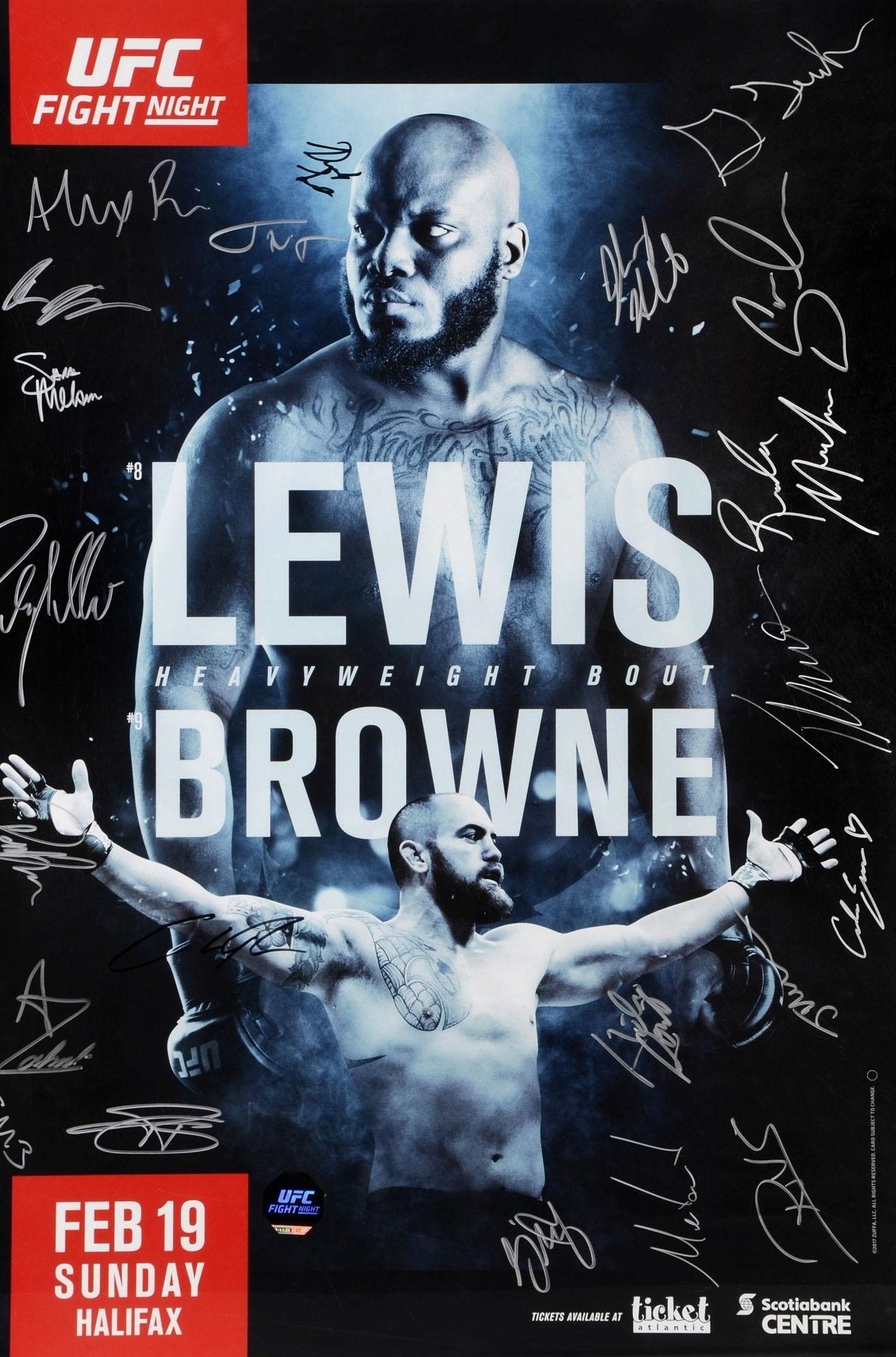 UFC Fight Night 105 Lewis Vs. Browne Poster Print