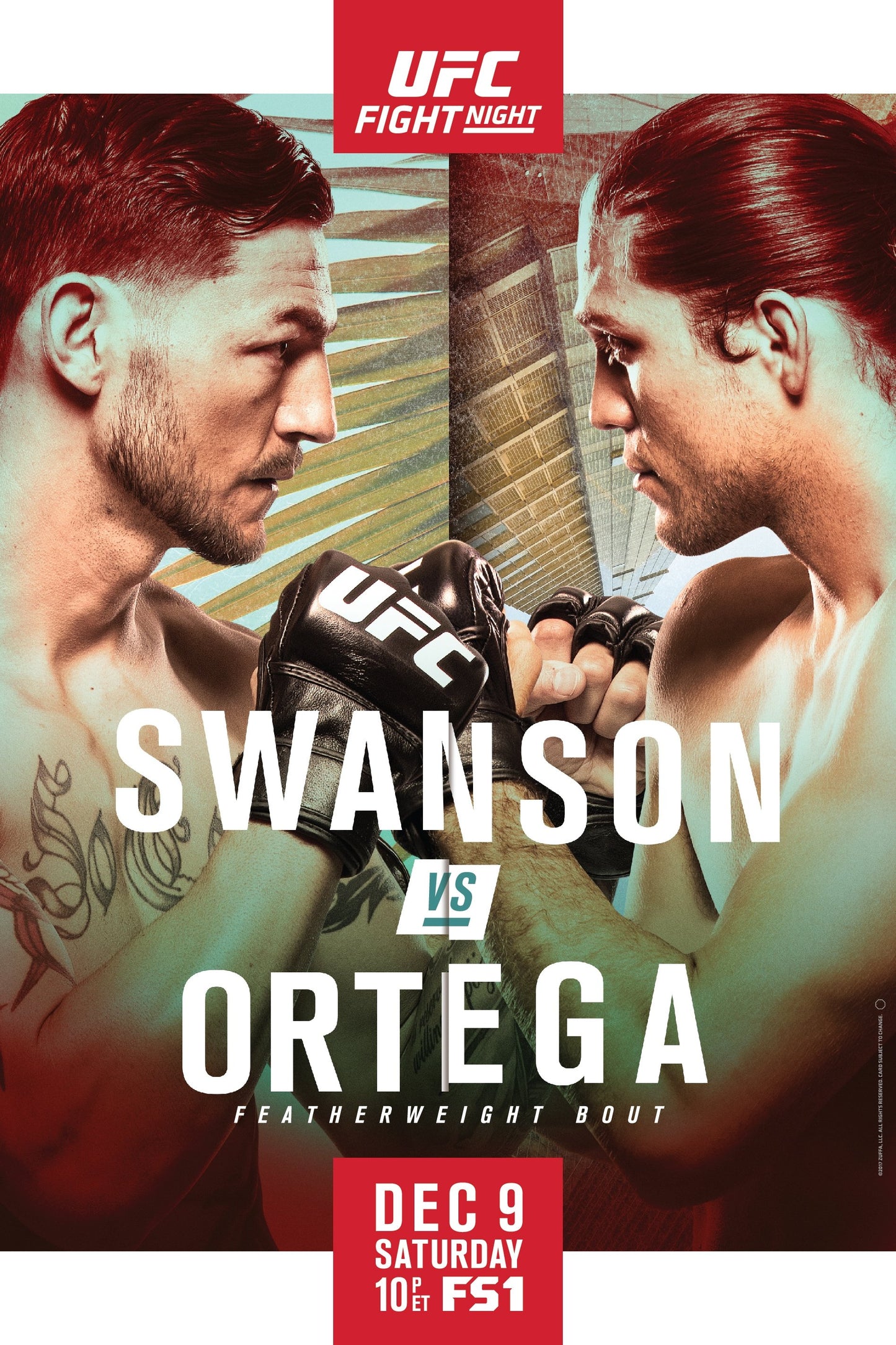 UFC Fight Night 123 Swanson Vs. Ortega Poster Print