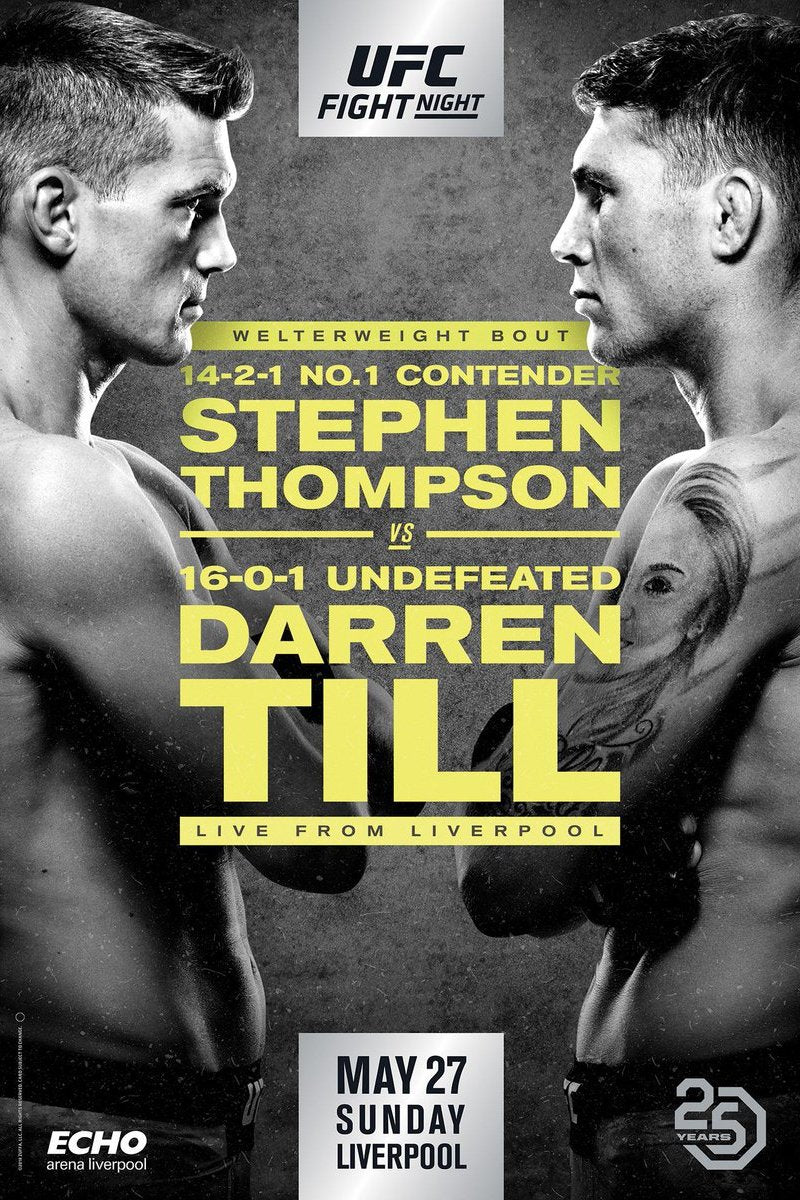 UFC Fight Night 130 Thompson Vs. Till Poster Print