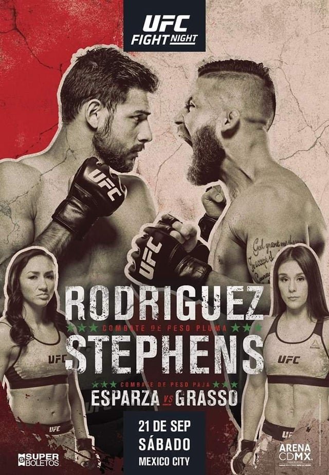 UFC Fight Night 159 Rodriguez Vs. Stephens Poster Print
