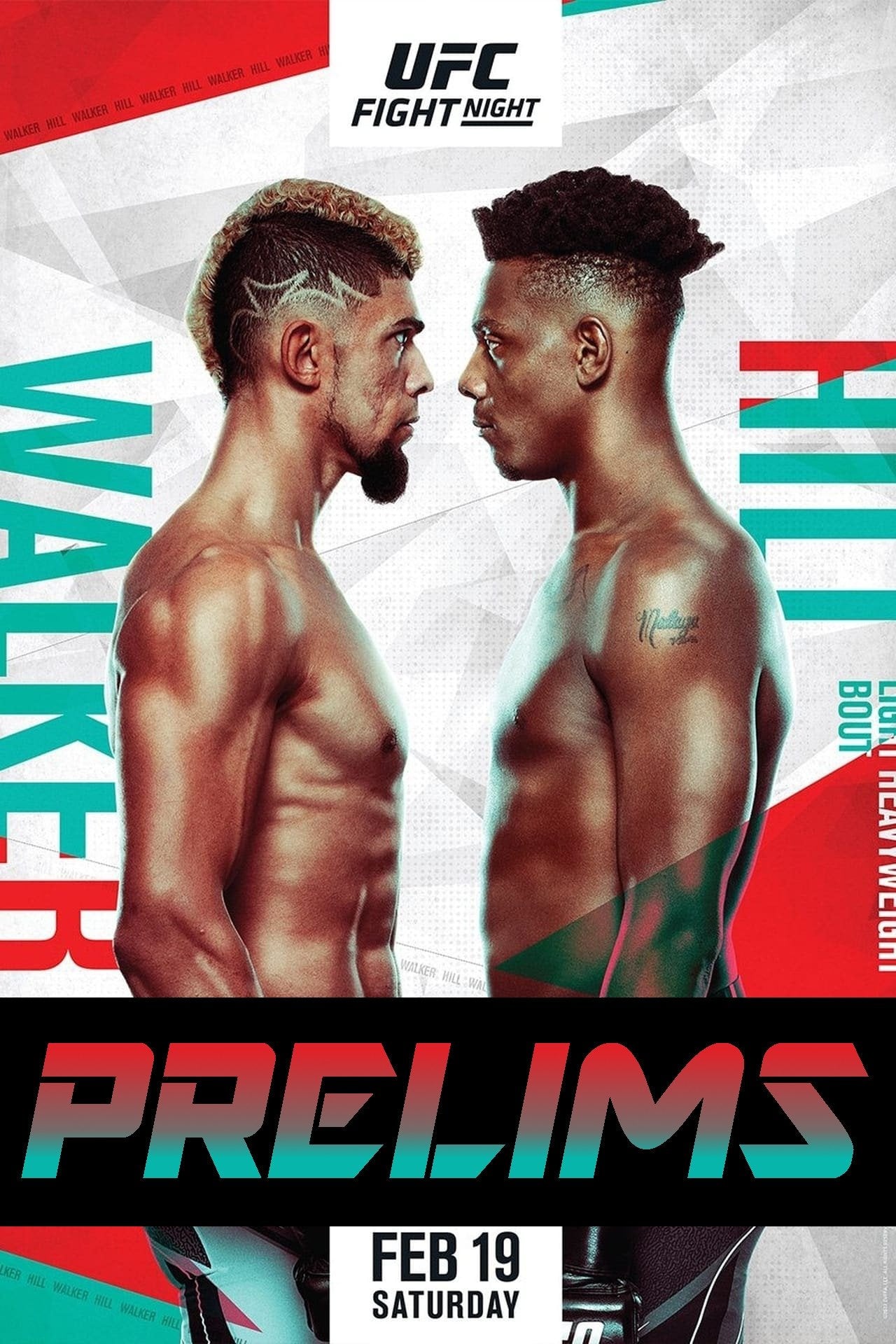 UFC Fight Night 201 Walker Vs. Hill Prelims Poster Print