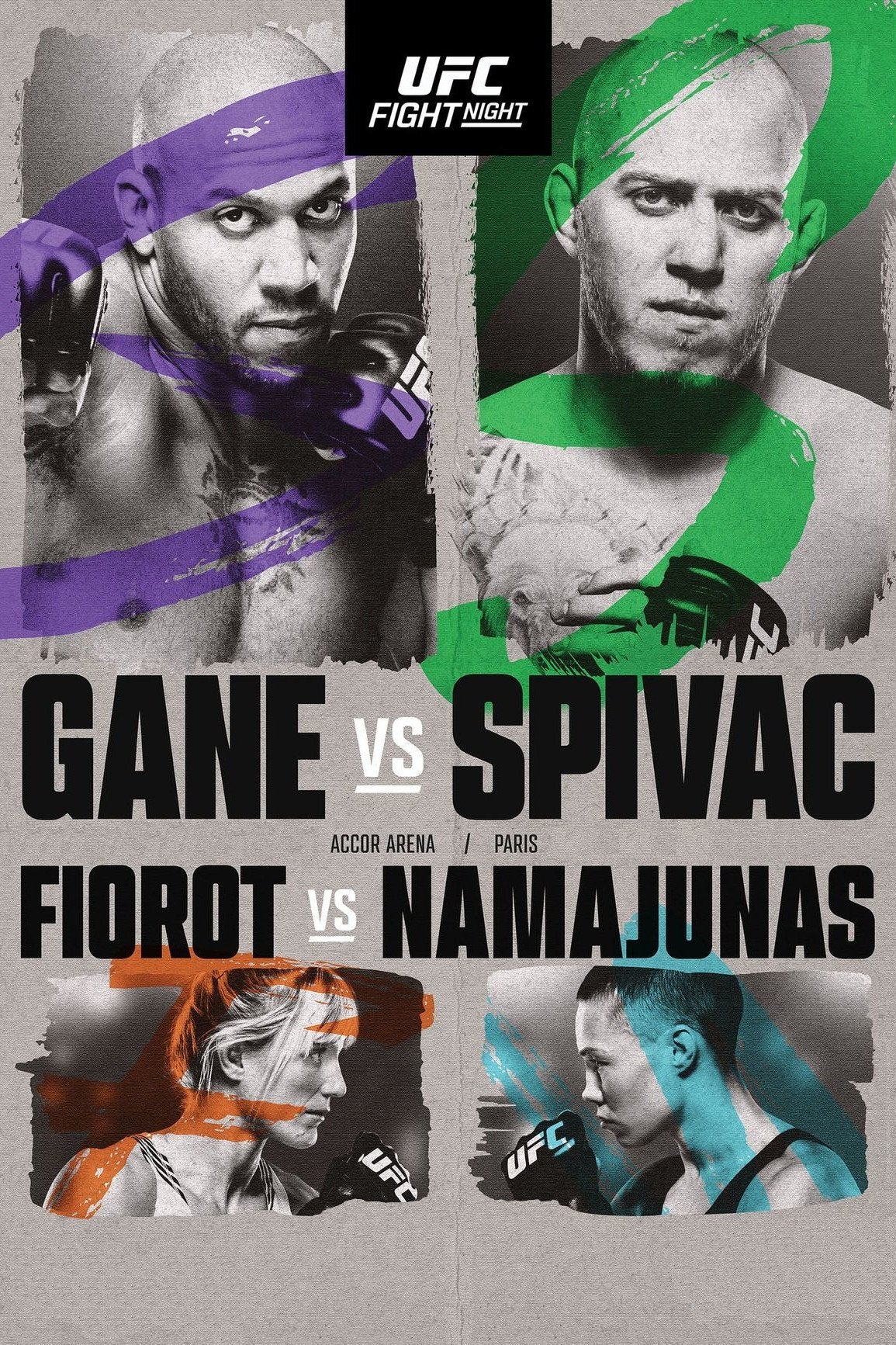 UFC Fight Night 226 Gane Vs. Spivak Poster Print