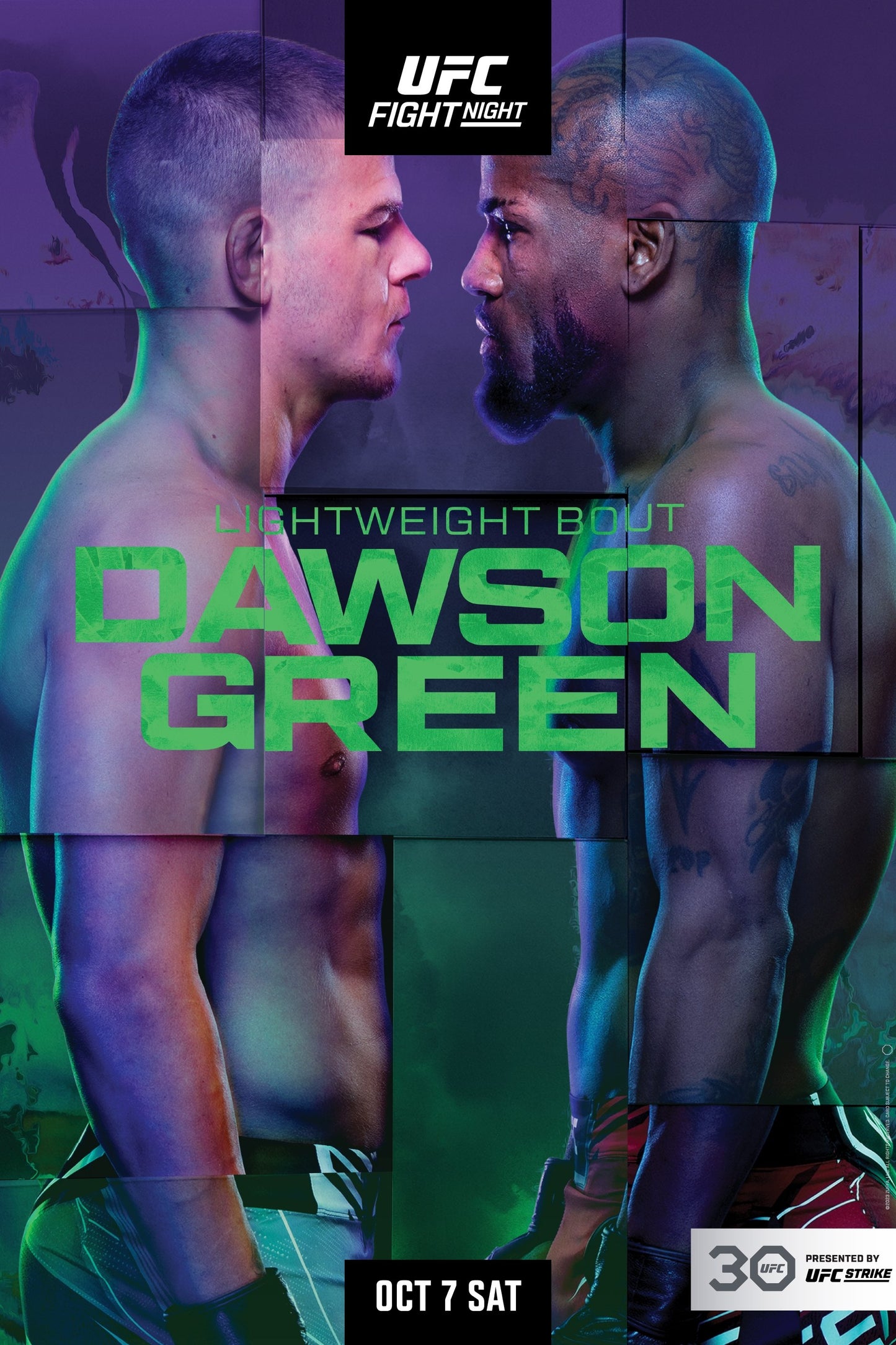 UFC Fight Night 229 Dawson Vs. Green Poster Print