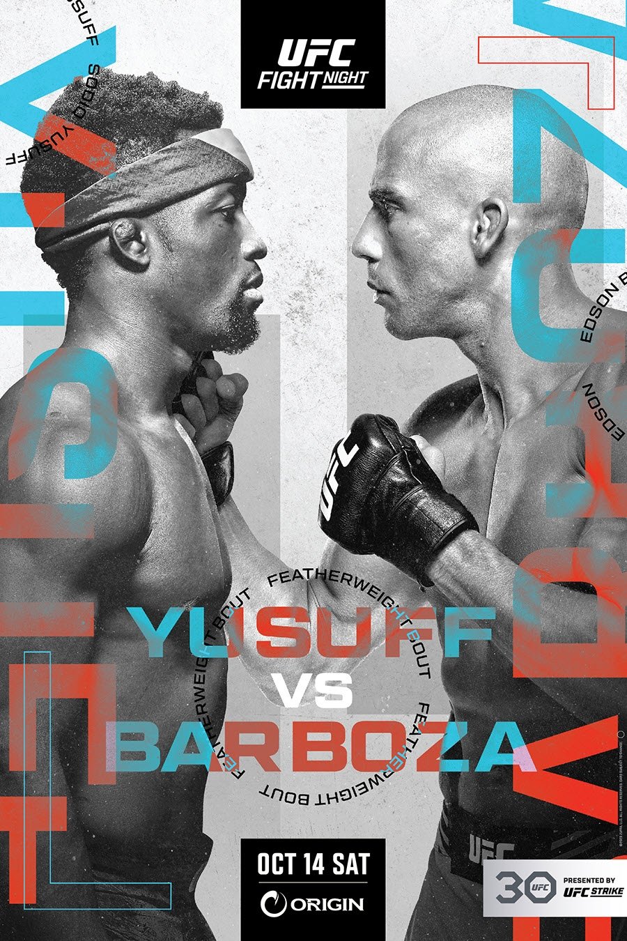 UFC Fight Night 230 Yusuff Vs. Barboza Poster Print