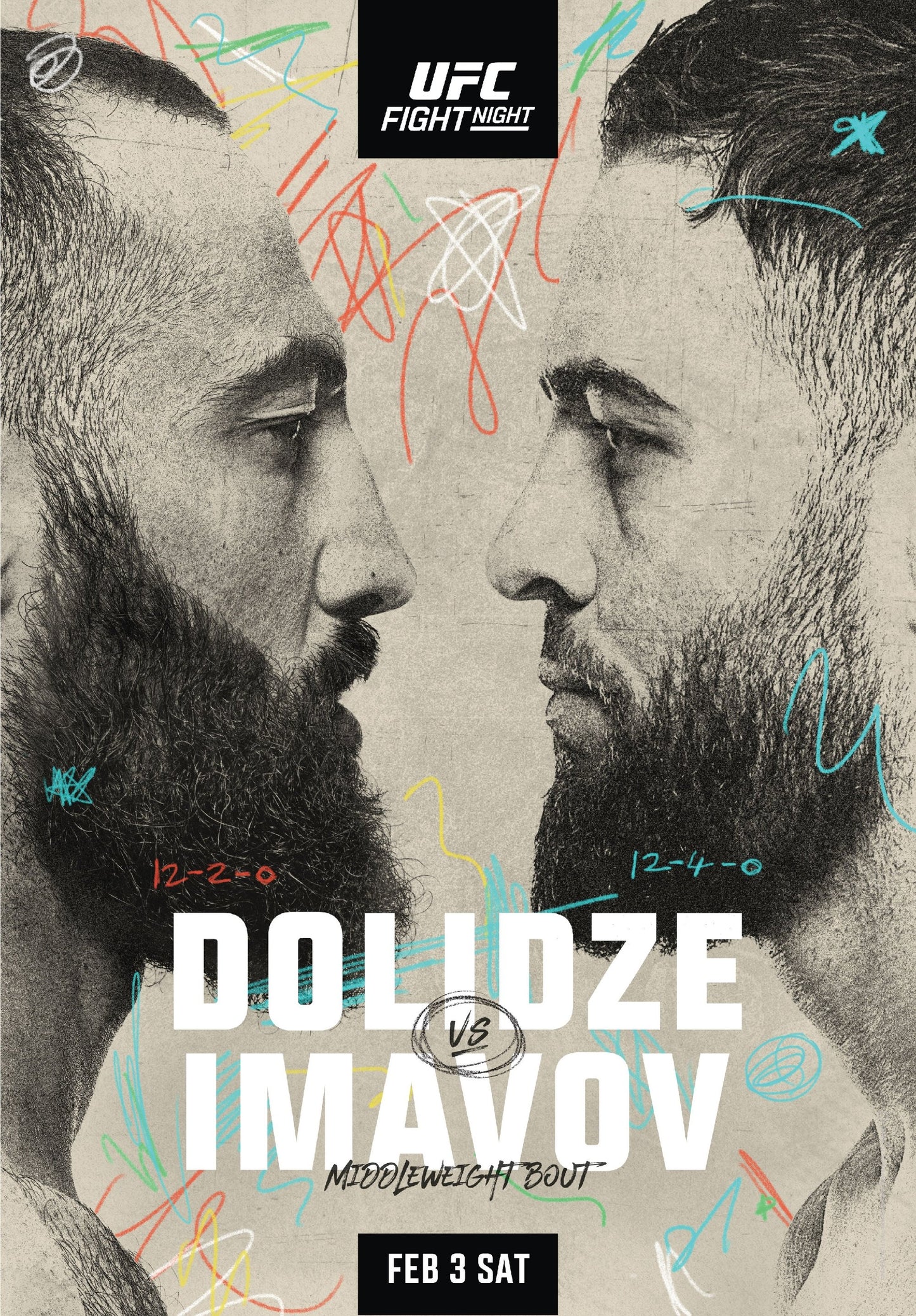 UFC Fight Night 235 Dolidze Vs. Imavov Poster Print