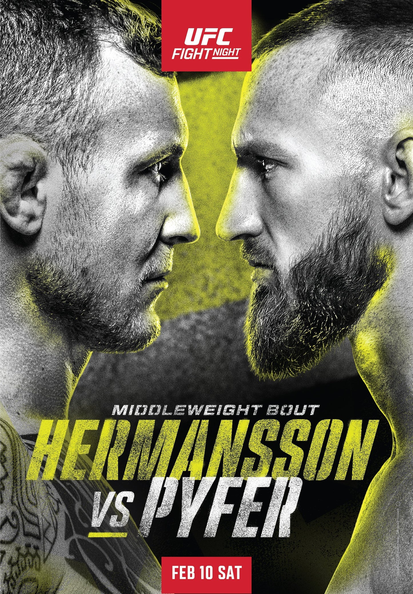 UFC Fight Night 236 Hermansson Vs. Pyfer Poster Print