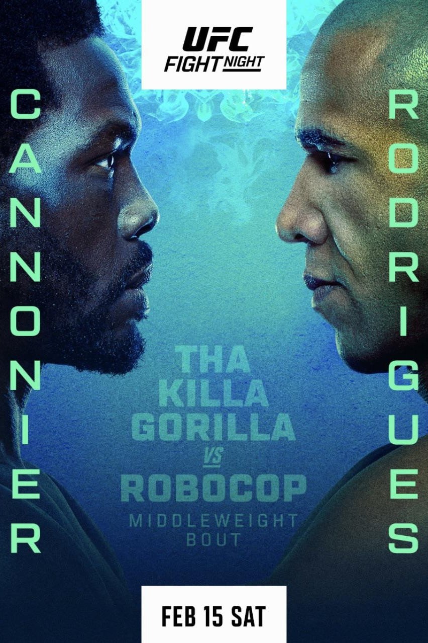 UFC Fight Night 251 Cannonier Vs. Rodrigues Poster Print