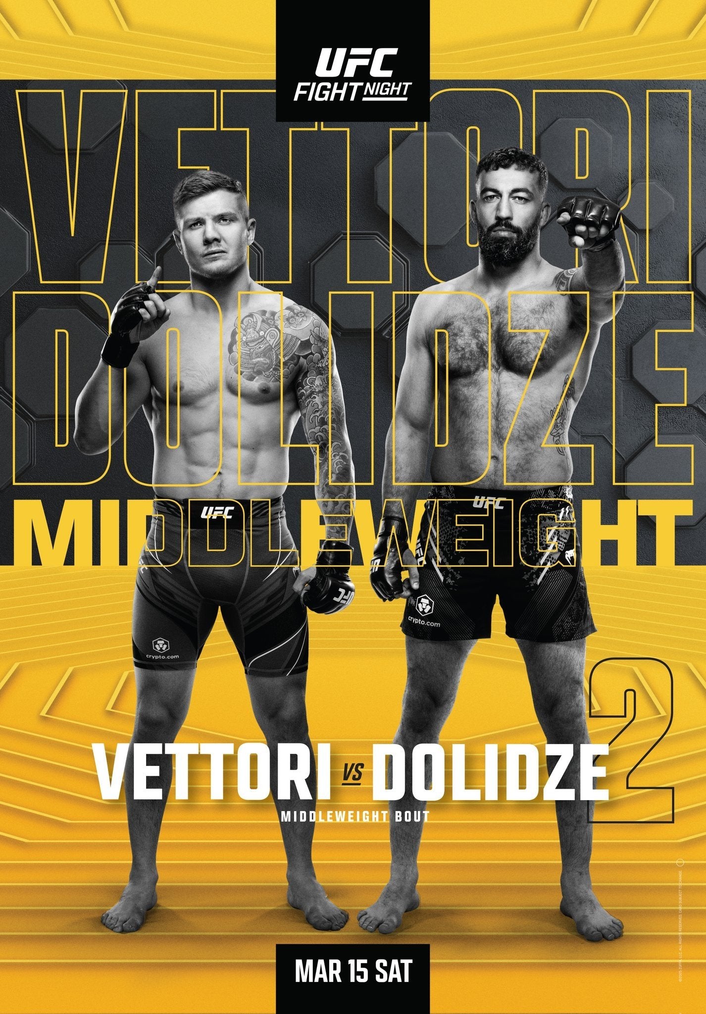UFC Fight Night 254 Vettori Vs. Dolidze 2 Poster Print