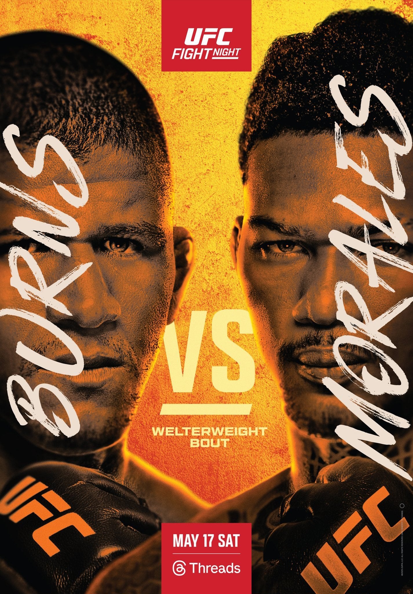 UFC Fight Night 256 Burns Vs. Morales Poster Print