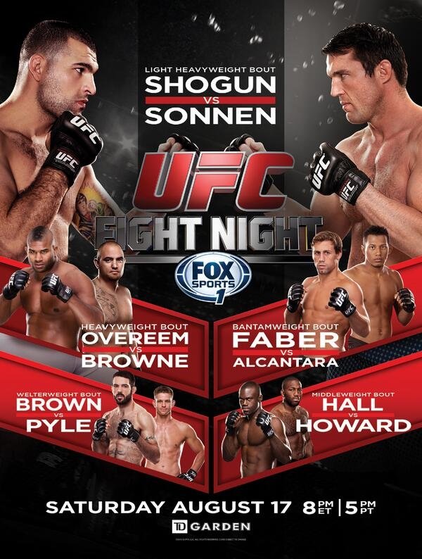 UFC Fight Night 26 Shogun Vs. Sonnen Poster Print