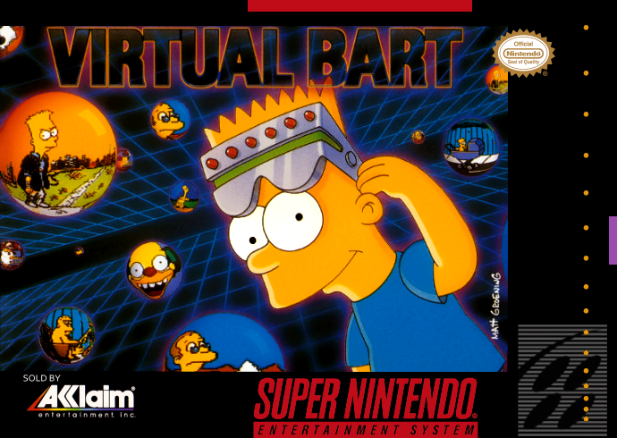 Virtual Bart (Usa) Snes Print Poster