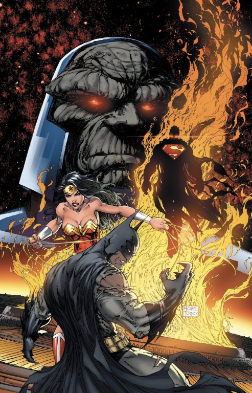 Wonder Woman Batman Fiery Figure 01 Print Poster