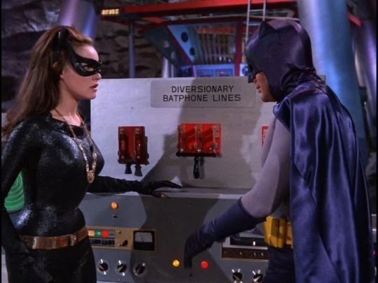 Yvonne Craig & Adam West As Batman & Catwoman Picture Photo