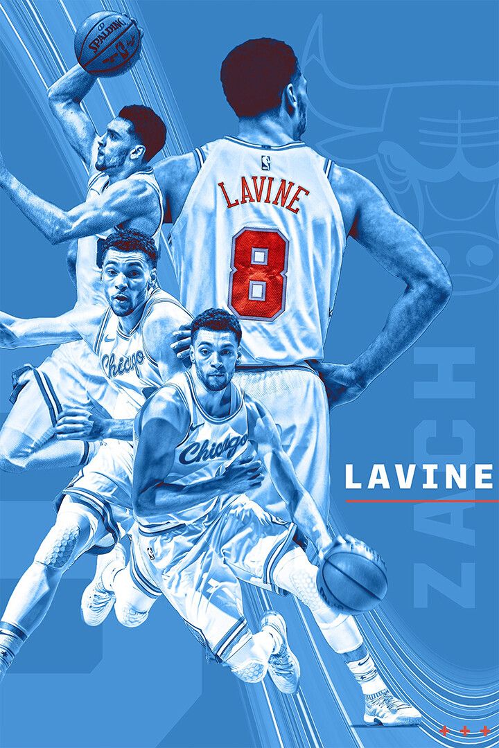 Zach Lavine Chicago American Basketball Wall Art Home Decor Poster