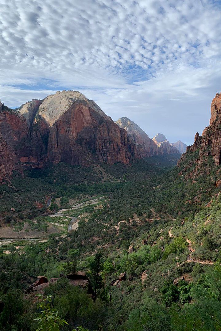 Zion National Park Overlooking The Town Of Rockville Utah Wall Poster