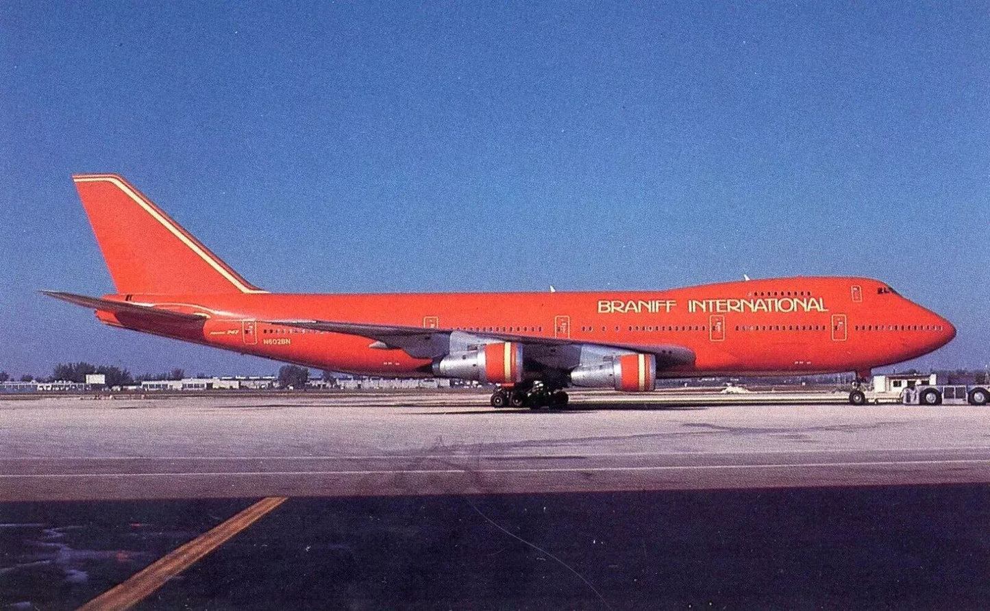 123F B 747 Hqts Dallas Airport Classic Retro Picture Magnet