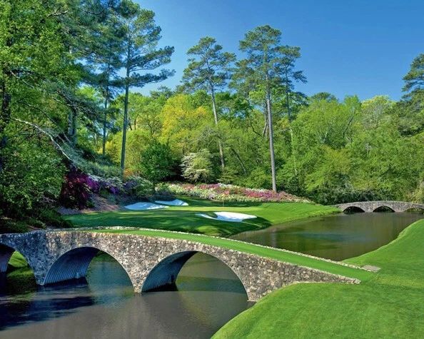 12Th Hole At The Masters Glossy Keychain Augusta National PGA Course Print