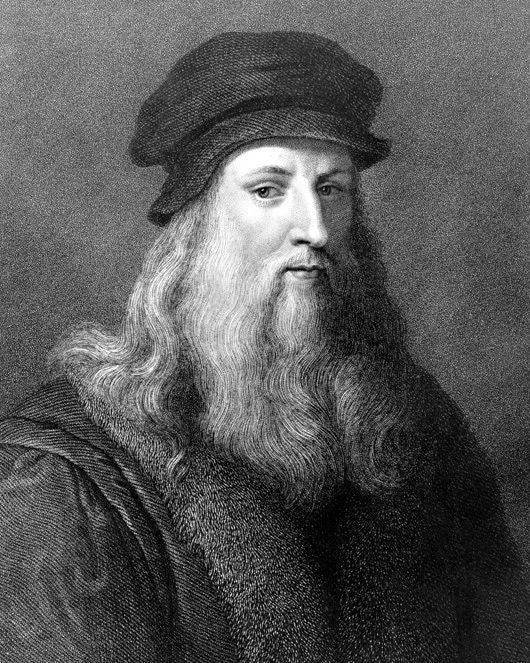 1510 Painter Architect Leonardo Da Vinci Glossy Photo Genius Poster Science