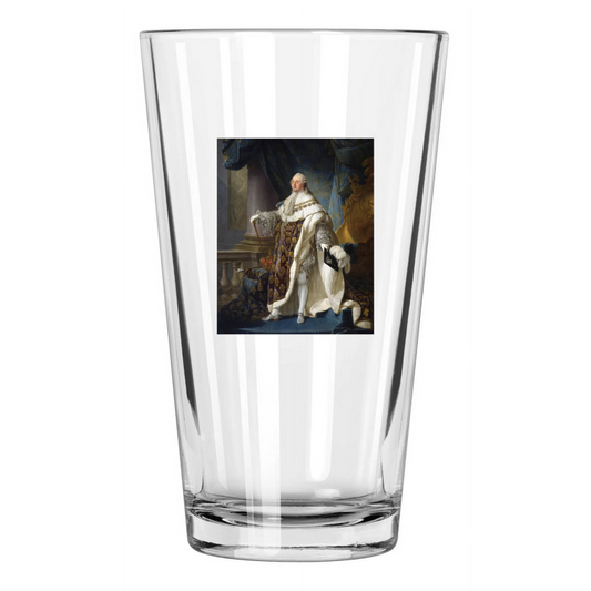 1772 Louis Auguste Xvi Photo Painting King Of France Pint Beer Drinking Glass