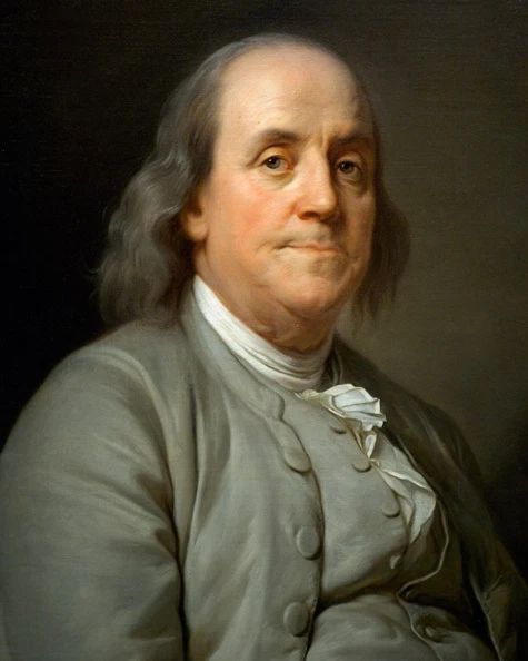 1785 American Inventor Benjamin Franklin Glossy Magnet Painting Portrait