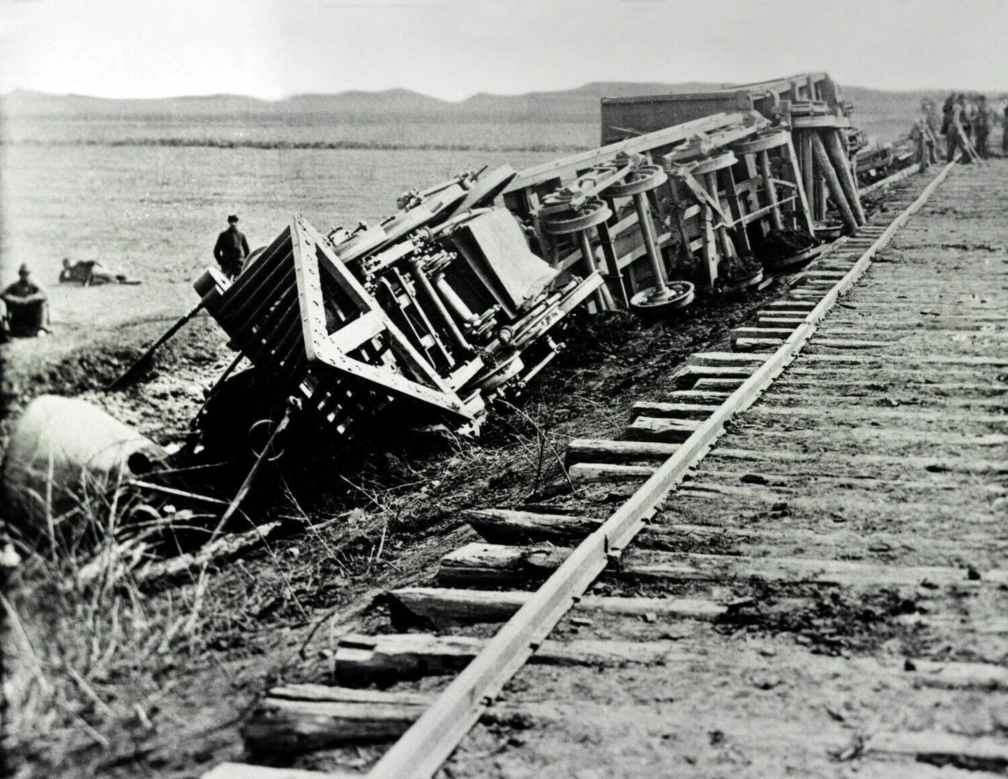 1860 Derailed Train, Manassas Va Vintage Magnetgraph Reproduction